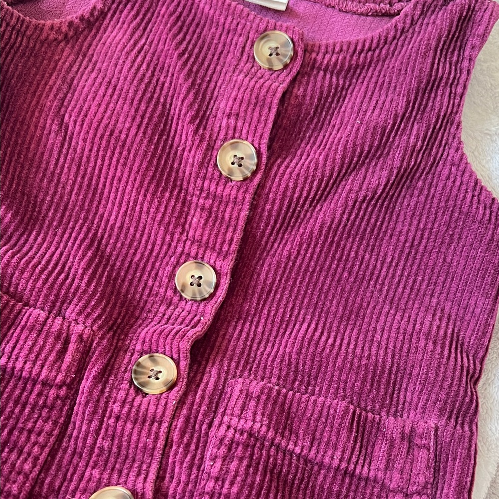 GAP Kids Maroon Corduroy Button-Down dress - Picture 5 of 6